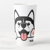 Individuelle Name Niedlich Siberischer Husky  Milchtasse (Vorderseite)