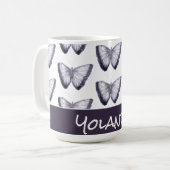 Individuelle Name Niedlich Trendy Beautiful Butter Kaffeetasse (Vorderseite Links)