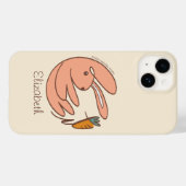 Individuelle Name Niedliche Hasen- und Karottenkun Case-Mate iPhone Hülle (Rückseite (Horizontal))