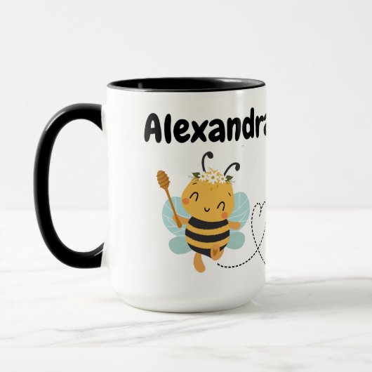 Individuelle Name niedliche Hummel Tasse (Links)