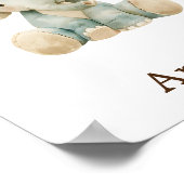 Individuelle Name Niedliche Kinderzimmer Dekoratio Poster (Ecke)