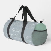 Individuelle Name, niedliche, moderne graue Flecke Duffle Bag (Rechte Ecke)