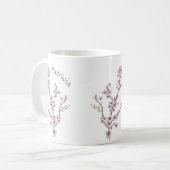 Individuelle Name Niedliche Natur Kirschblossom Ro Kaffeetasse (Vorderseite Links)