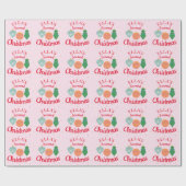 Individuelle Name Niedliche Ornamente Kleinkind We Geschenkpapier (Flach)