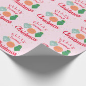 Individuelle Name Niedliche Ornamente Kleinkind We Geschenkpapier (Ecke)