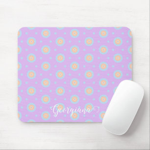 Individuelle Name Niedliche Pastell Rainbow Bullse Mousepad