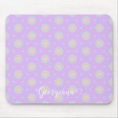 Individuelle Name Niedliche Pastell Rainbow Bullse Mousepad (Vorne)