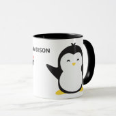 individuelle Name niedliche Pinguine Tasse (VorderseiteRechts)