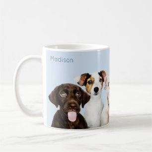 Individuelle Name Niedliche Welpen Tasse