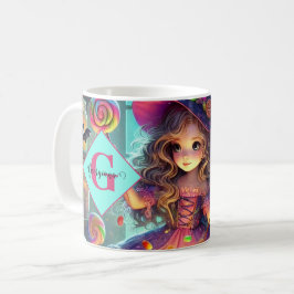 Individuelle Name Niedliche Whimsical HexenHallowe Kaffeetasse