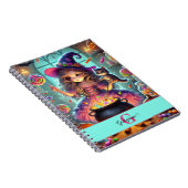 Individuelle Name Niedliche Whimsical HexenHallowe Notizblock (Rechte Seite)