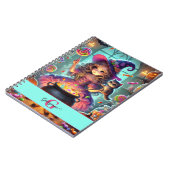 Individuelle Name Niedliche Whimsical HexenHallowe Notizblock (Linke Seite)