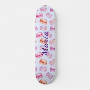 individuelle Name niedlicher Makronen Skateboard
