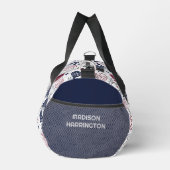 Individuelle Name Niedliches Fischmuster Duffle Bag (Rechts)