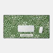 Individuelle Name Niedliches Handgewerbe für grüne Schreibtischunterlage (Tastatur & Maus)