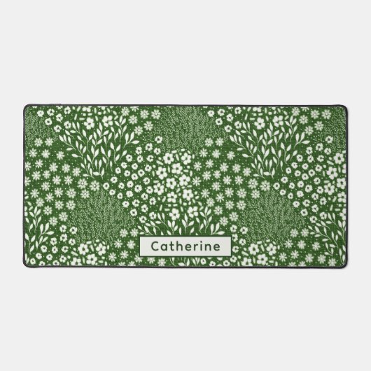 Individuelle Name Niedliches Handgewerbe für grüne Schreibtischunterlage (Vorderseite)