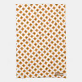 Individuelle Name niedliches Muster orange-grüne C Geschirrtuch (Vertikal)