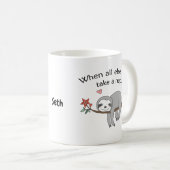 Individuelle Name Niedliches Wetter Funny Nickerch Kaffeetasse (VorderseiteRechts)