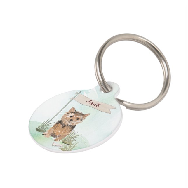 Individuelle Name Norfolk Terrier Pet Dog Haustiermarke (Seite)