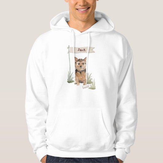 Individuelle Name Norfolk Terrier Pet Dog Hoodie (Vorderseite)