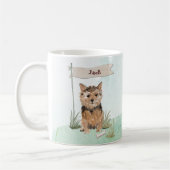 Individuelle Name Norfolk Terrier Pet Dog Kaffeetasse (Links)