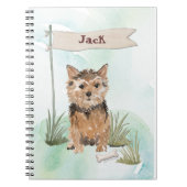 Individuelle Name Norfolk Terrier Pet Dog Notizblock (Vorderseite)