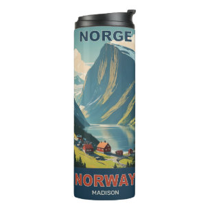 Individuelle Name Norwegen Thermosbecher
