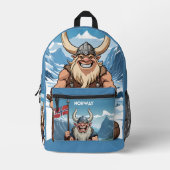 Individuelle Name Norwegischer Troll Bedruckter Rucksack (Vorderseite)