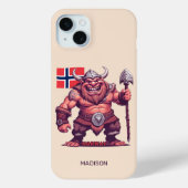 Individuelle Name Norwegischer Troll Case-Mate iPhone Hülle (Rückseite)