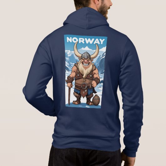 Individuelle Name Norwegischer Troll Hoodie (Rückseite)