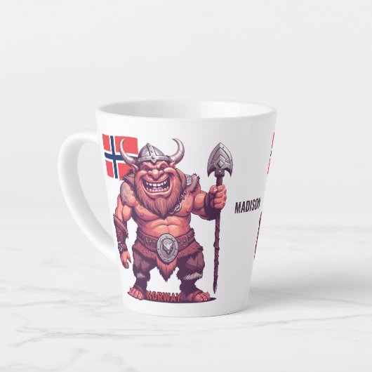 Individuelle Name Norwegischer Troll Milchtasse (Linke Ecke)