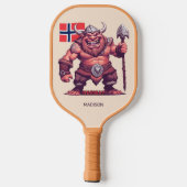 Individuelle Name Norwegischer Troll Pickleball Schläger (Rückseite)