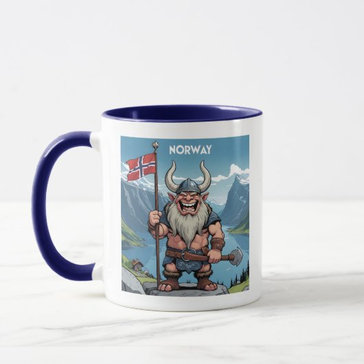 Individuelle Name Norwegischer Troll Tasse (Links)