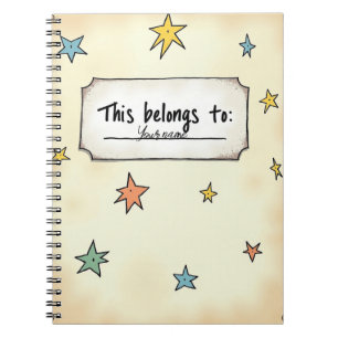 Individuelle Name-Notebook-Abdeckung mit Doodle-St Notizblock