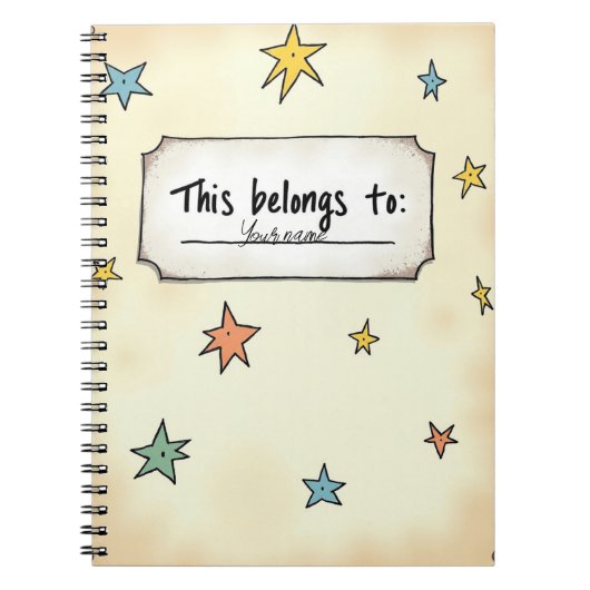 Individuelle Name-Notebook-Abdeckung mit Doodle-St Notizblock (Vorderseite)