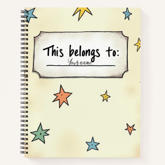 Individuelle Name-Notebook-Abdeckung mit Doodle-St Notizblock (Vorderseite)