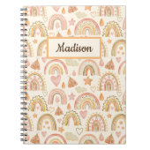 Individuelle Name Notebook Geschenk Boho Rainbows  Notizblock (Vorderseite)
