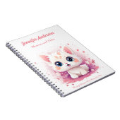 Individuelle Name-Notebook mit Niedlicher Kawaii-K Notizblock (Rechte Seite)