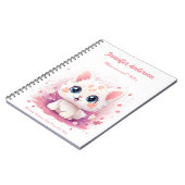 Individuelle Name-Notebook mit Niedlicher Kawaii-K Notizblock (Linke Seite)