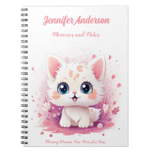 Individuelle Name-Notebook mit Niedlicher Kawaii-K Notizblock