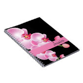 Individuelle Name Notebook-Rosa Orchids Notizblock (Rechte Seite)