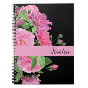Individuelle Name Notebook-Rosen Notizblock