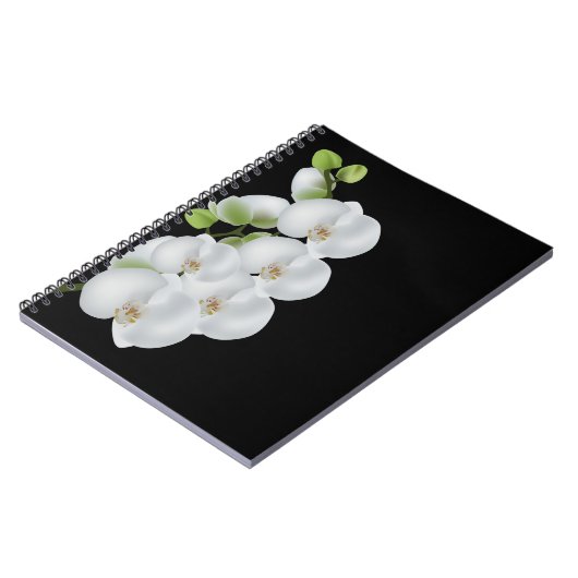 Individuelle Name Notebook-White Orchids Notizblock (Linke Seite)