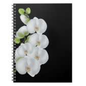 Individuelle Name Notebook-White Orchids Notizblock (Vorderseite)