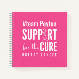 individuelle Name-Notebooks für Brustkrebs Notizblock