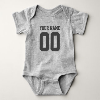 Individuelle Name Number Baby Football Jersey Body Baby Strampler