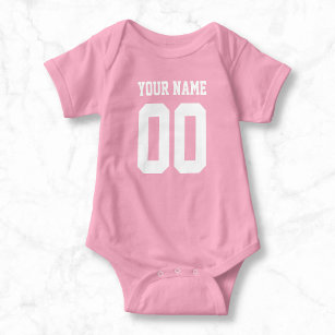 Individuelle Name Number Baby Football Jersey Body Baby Strampler