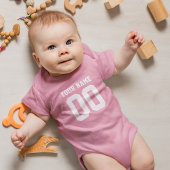 Individuelle Name Number Baby Football Jersey Body Baby Strampler