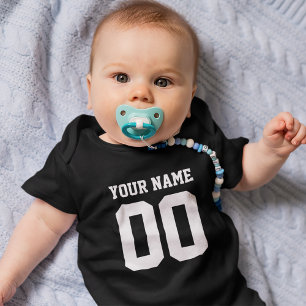 Individuelle Name Number Baby Football Jersey Body Strampler