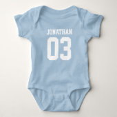 Individuelle Name Number Baby Sport Jersey Bodysui Baby Strampler (Vorderseite)